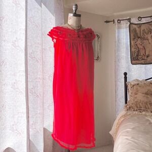 vintage red‎ babydoll dress
